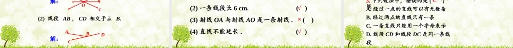 24版-人教七年级上册6.2.1  直线、射线、线段 素养课件