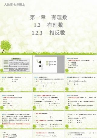24版人教七年级数学上册基本母题精讲精练1.2.3　相反数 课件