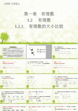 24版人教七年级数学上册基本母题精讲精练1.2.5　有理数的大小比较 课件