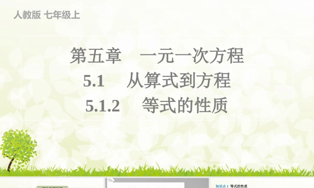 24版人教七年级数学上册基本母题精讲精练5.1.2　等式的性质 课件