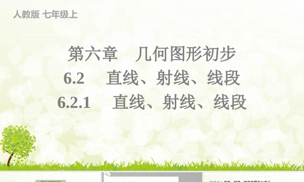 24版人教七年级数学上册基本母题精讲精练6.2.1　直线、射线、线段 课件