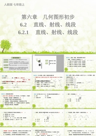 24版人教七年级数学上册基本母题精讲精练6.2.1　直线、射线、线段 课件