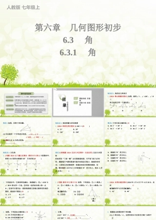 24版人教七年级数学上册基本母题精讲精练6.3.1　角 课件
