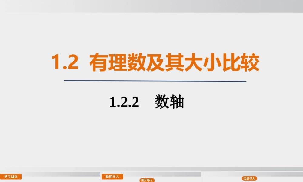 25秋-人教七年级数学上册1.2.2   数轴 课件