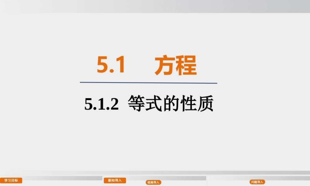 25秋-人教七年级数学上册5.1.2   等式的性质 课件