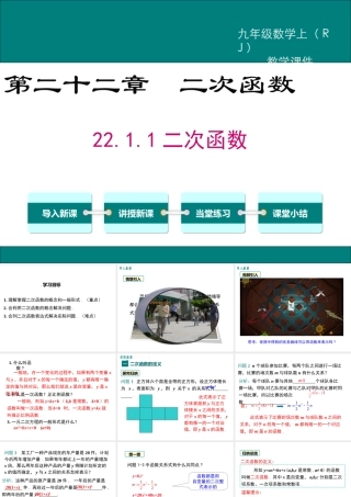 【2025年秋】九年级数学上册22.1.1 二次函数 课件