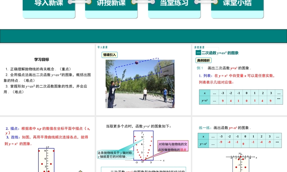 【2025年秋】九年级数学上册22.1.2 二次函数y=ax2的图象和性质 课件