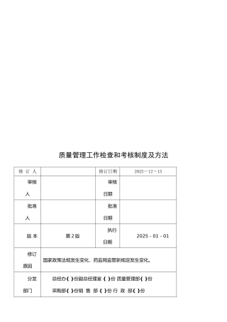 05质量管理工作检查和考核制度及方法2025