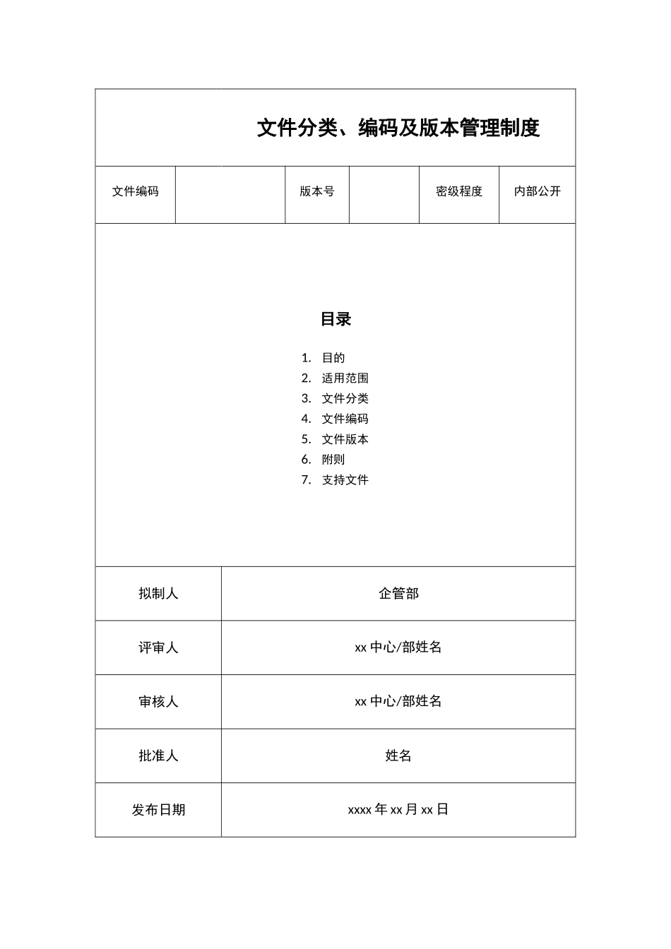 06-文件分类、编码及版本管理制度_第1页
