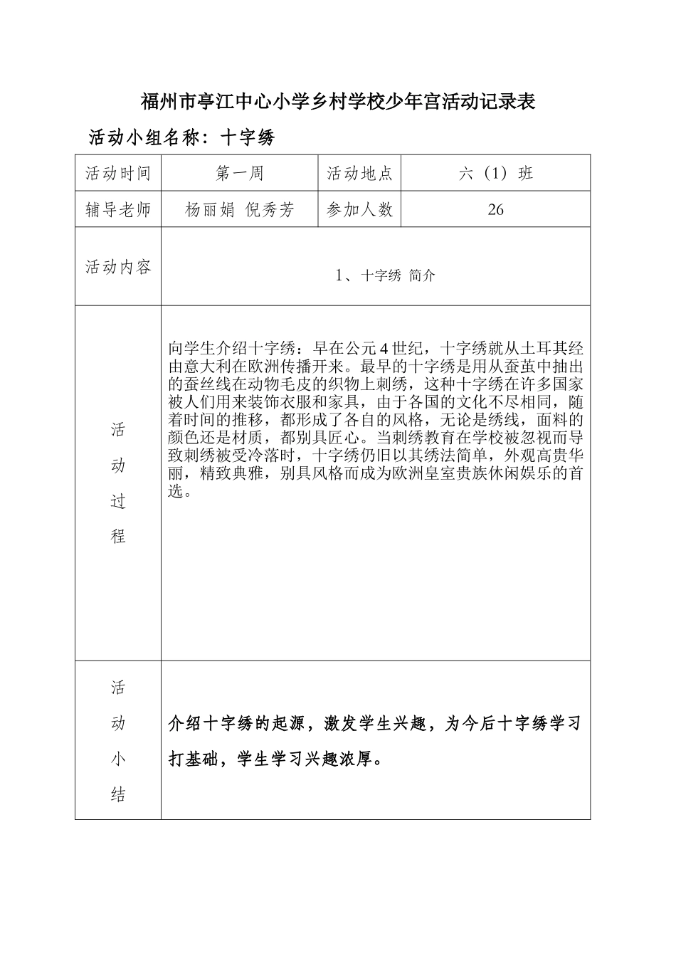 15161科技创新活动记录表要点_第1页