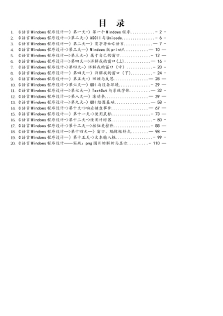 15天学习C语言Windows程序设计