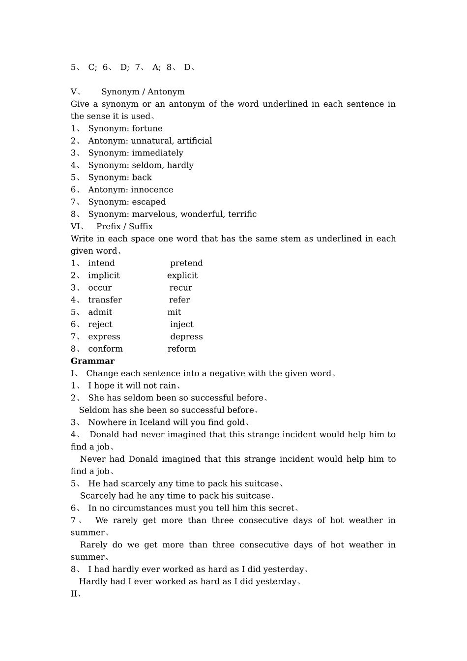 2-unit3 my stroke of luck答案综合教程二_第2页