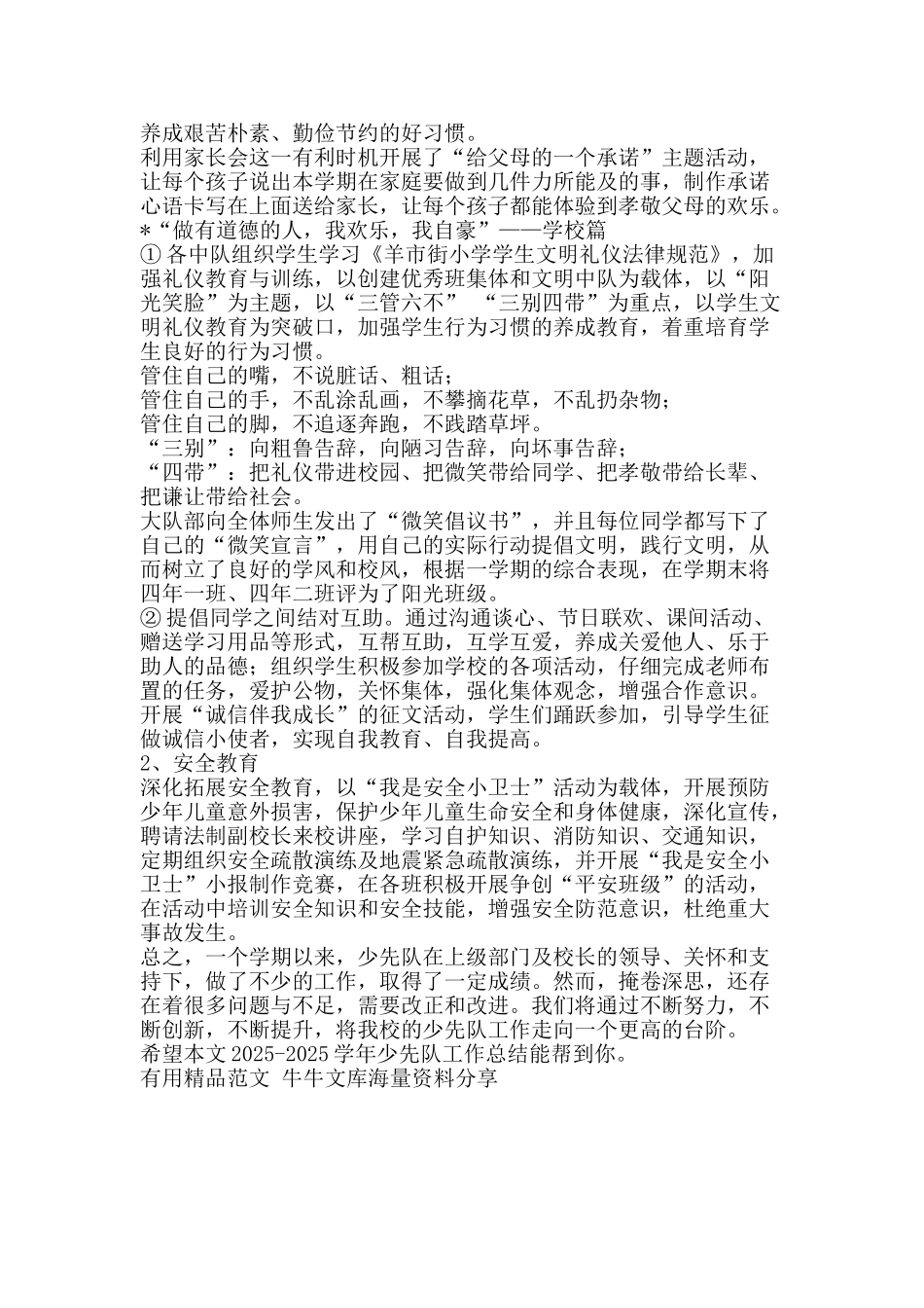 2010少先队工作总结-精品范文资料_第2页