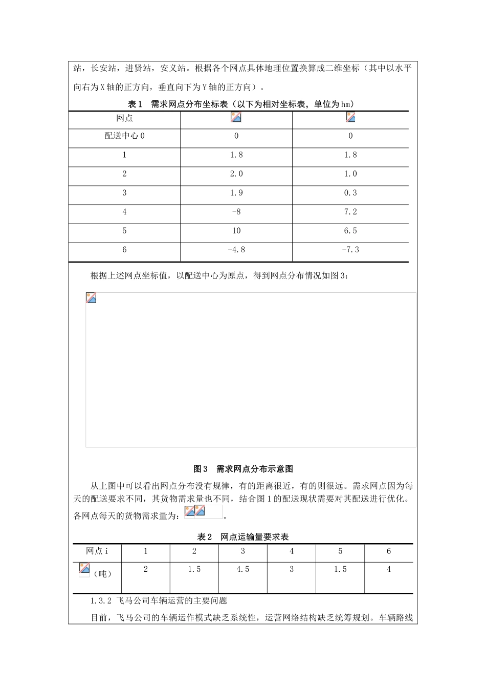 2010级课程设计任务书16--飞马公司物流配送车辆路径优化研究1_第3页