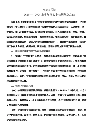 2025----2025年落实中长期规划总结