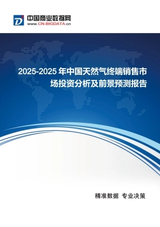 2025-2025年中国天然气终端销售市场发展与供需预测