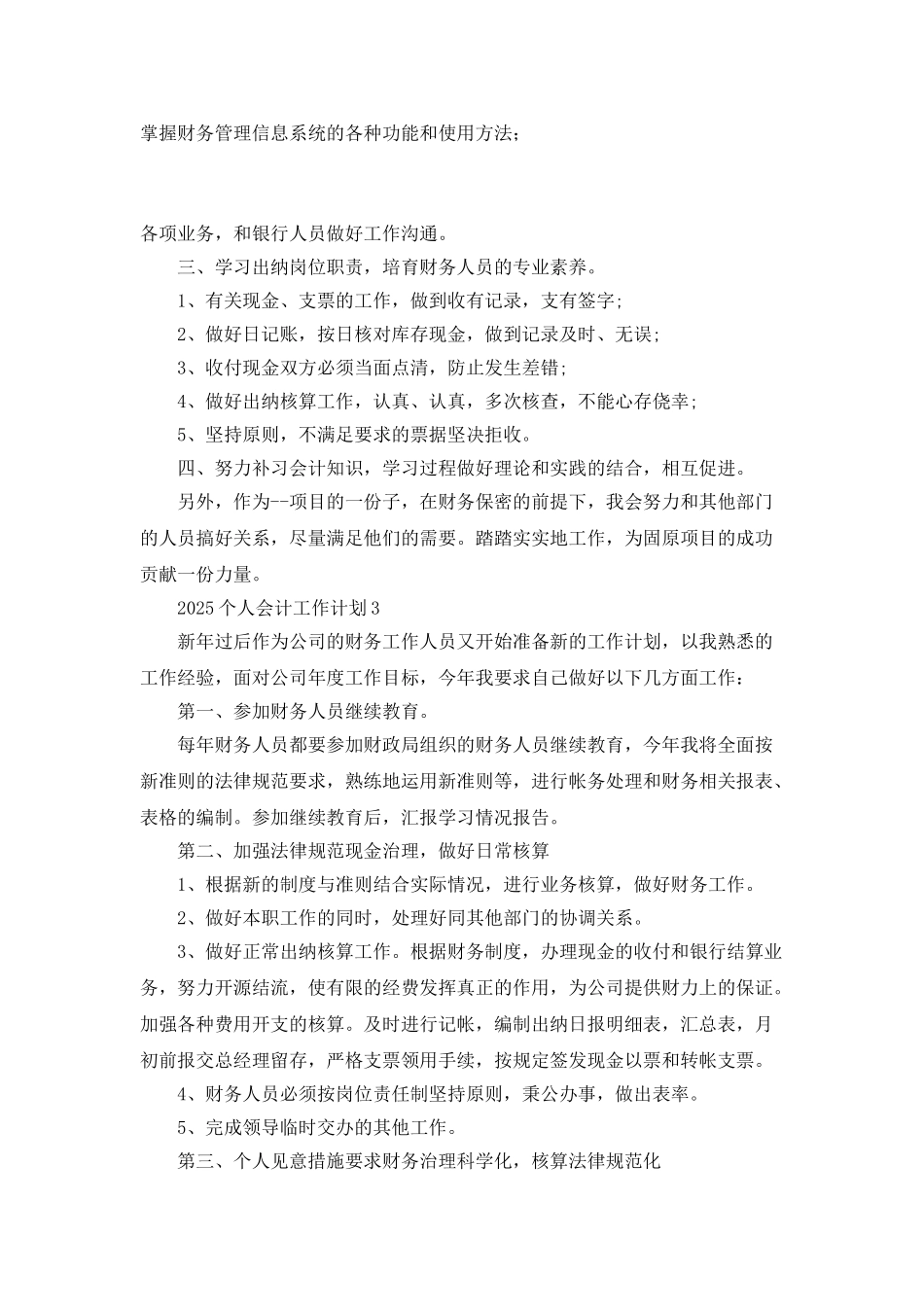 2025个人会计工作计划_第3页