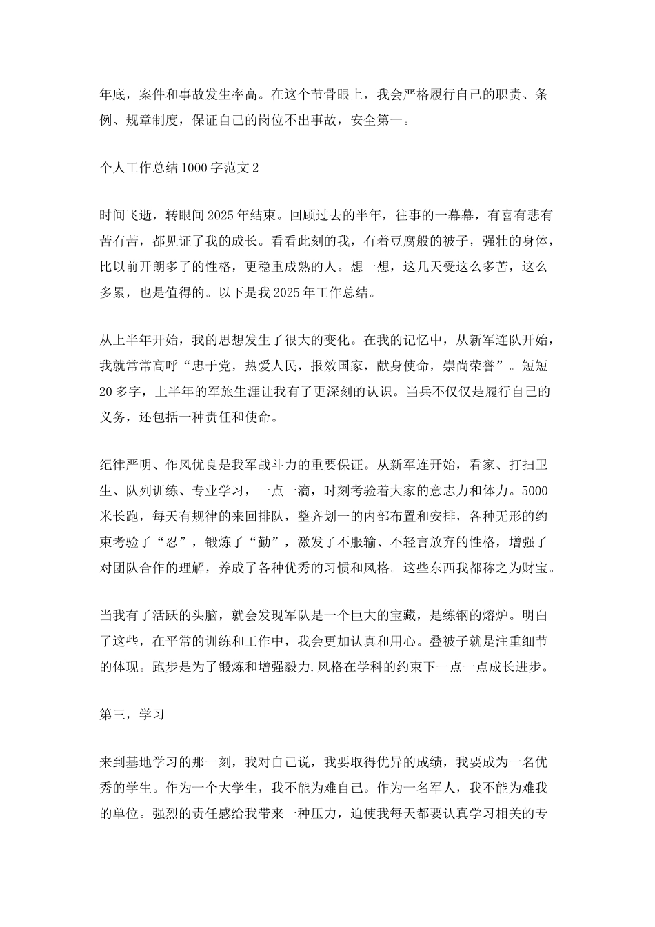 2025个人工作总结1000字_第3页