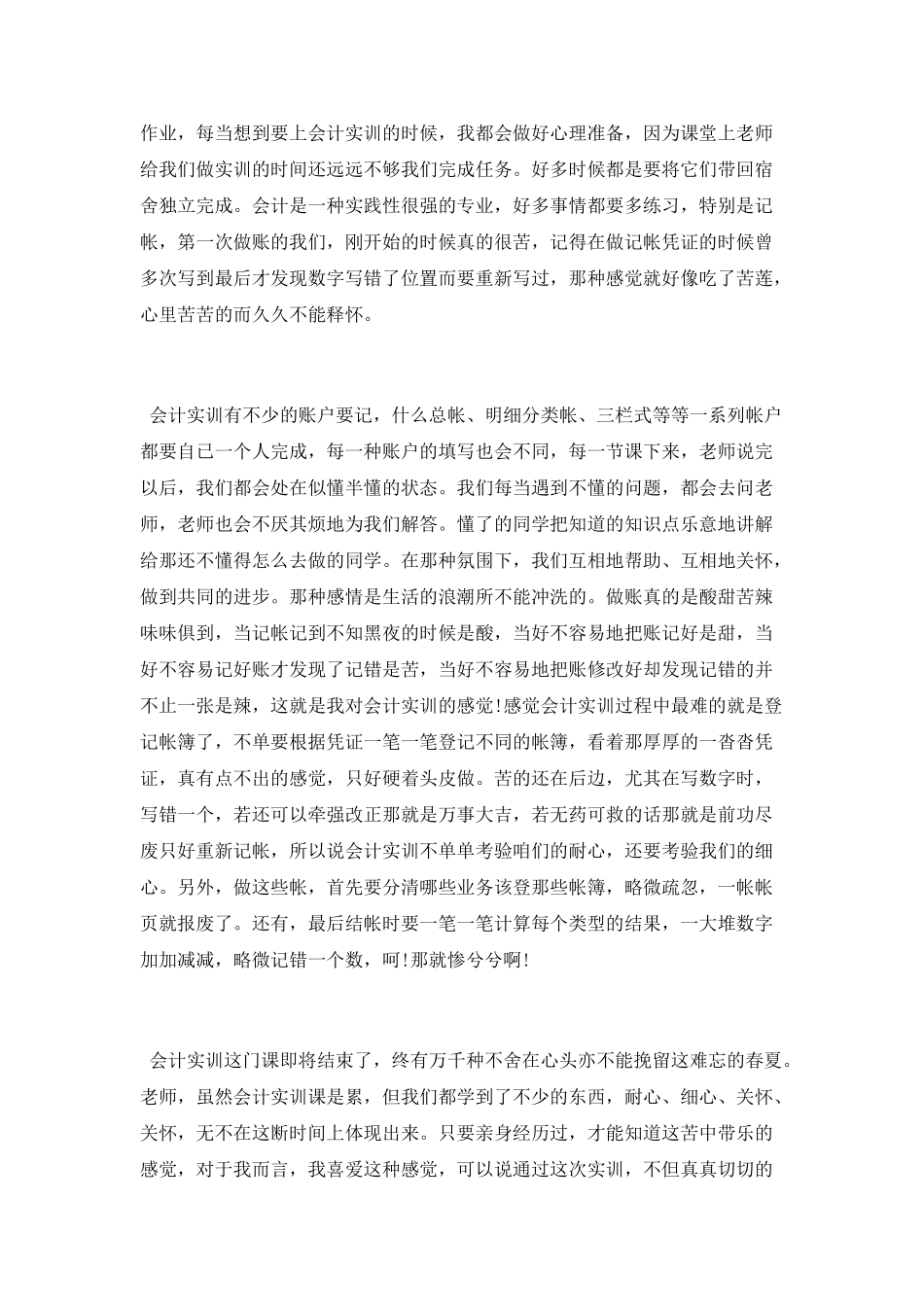 2025会计实训学习总结_第3页