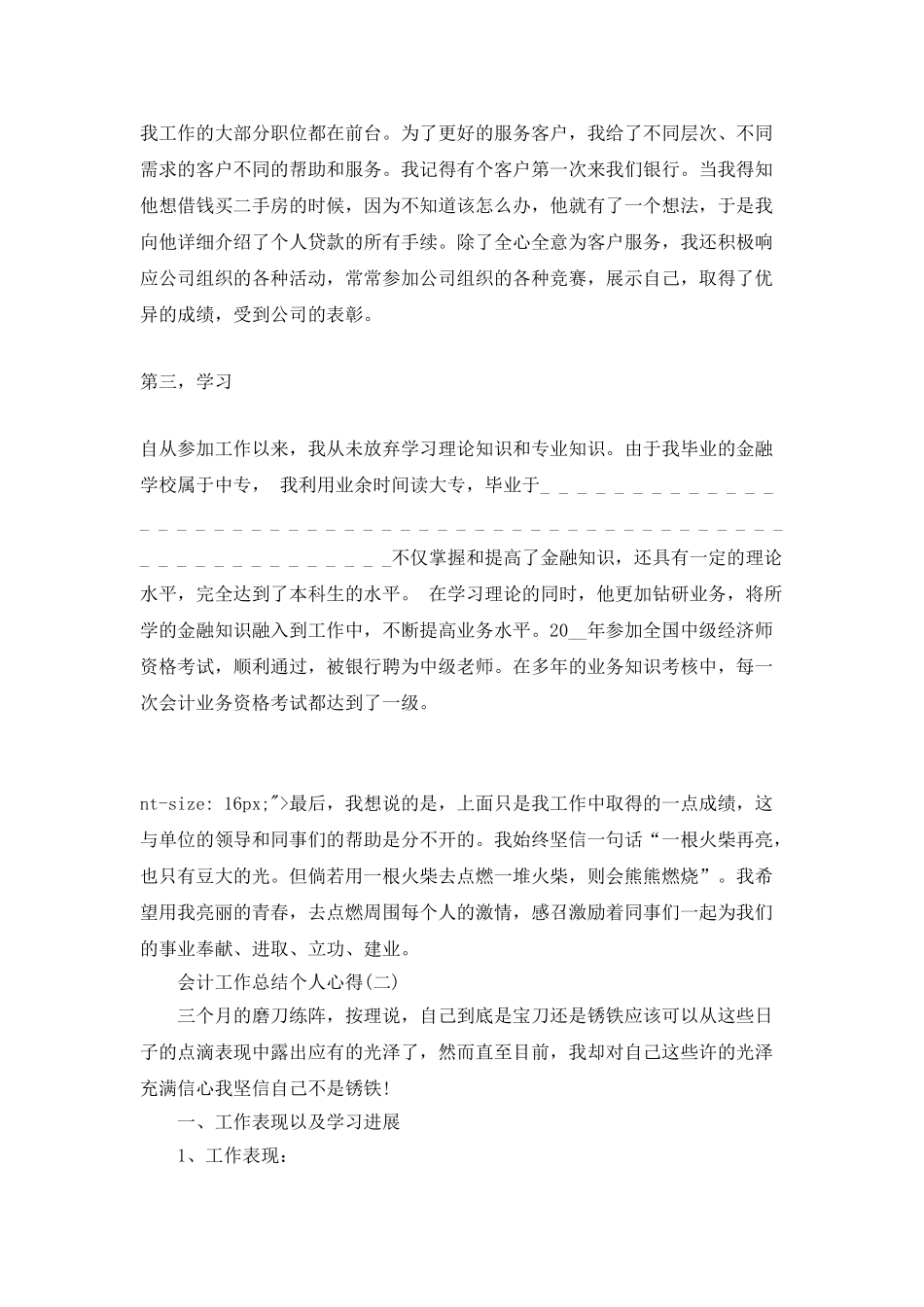 2025会计工作总结个人心得_第2页