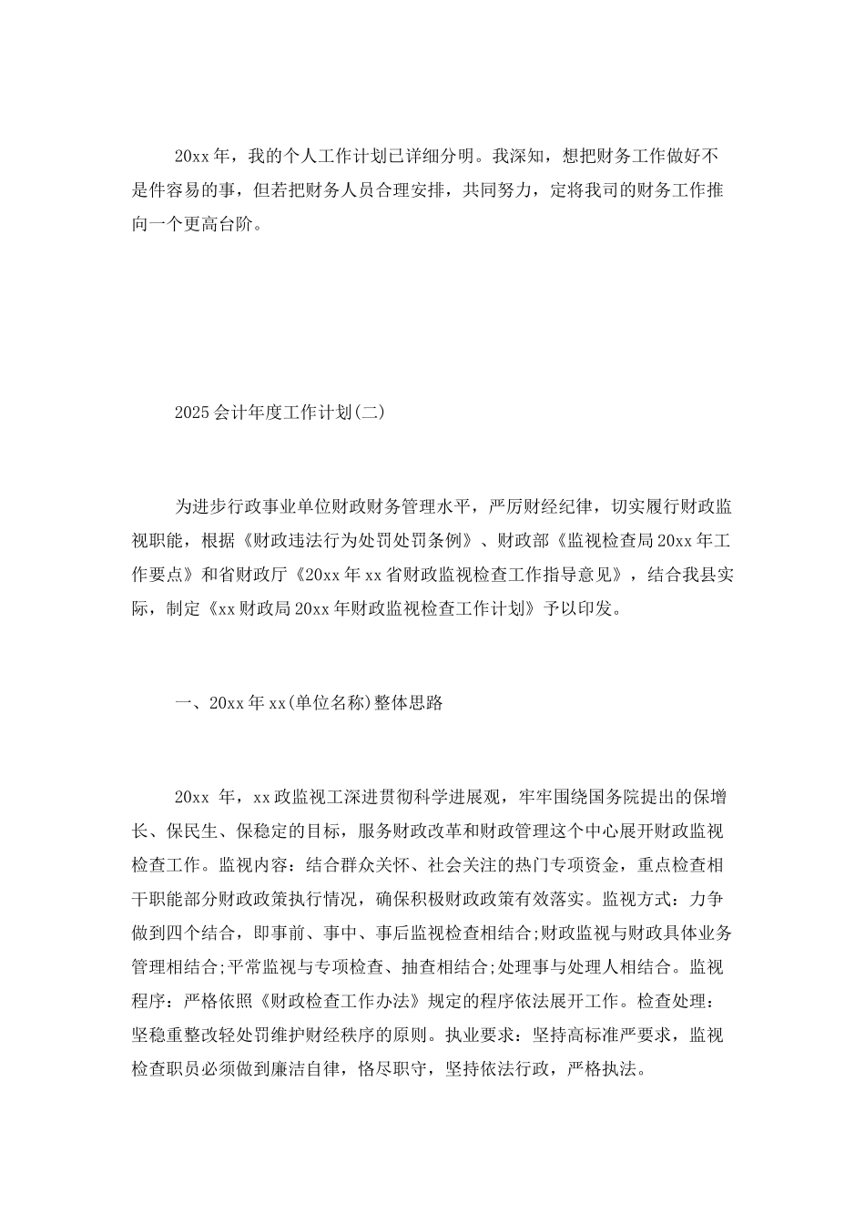 2025会计年度工作计划_第3页