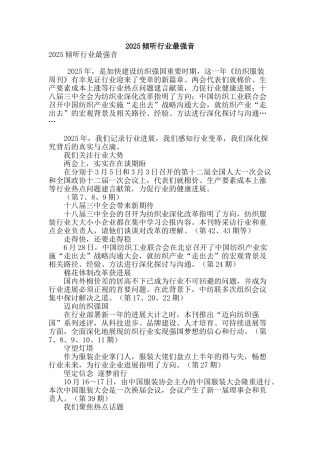 2025倾听行业最强音