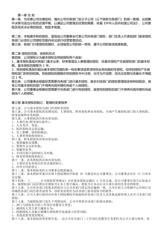 2025公司授权控制制度