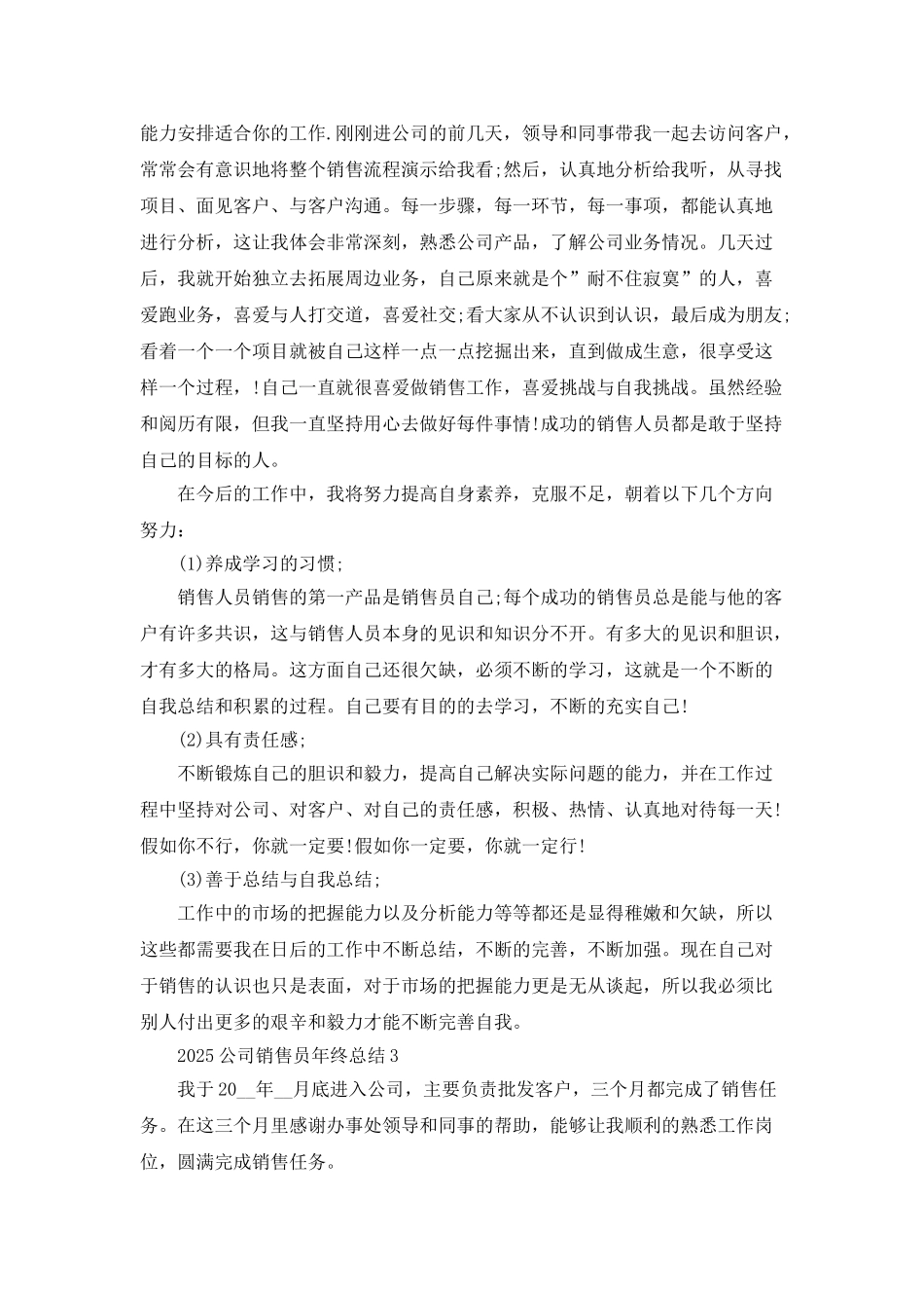 2025公司销售员年终总结_第2页