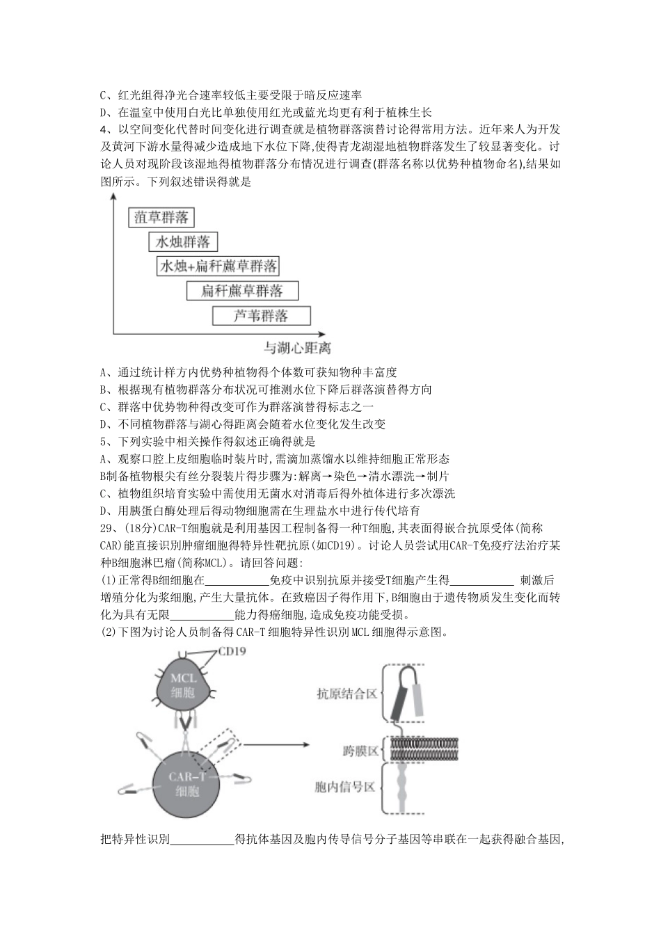 2025北京市东城区高三一模生物及答案_第2页
