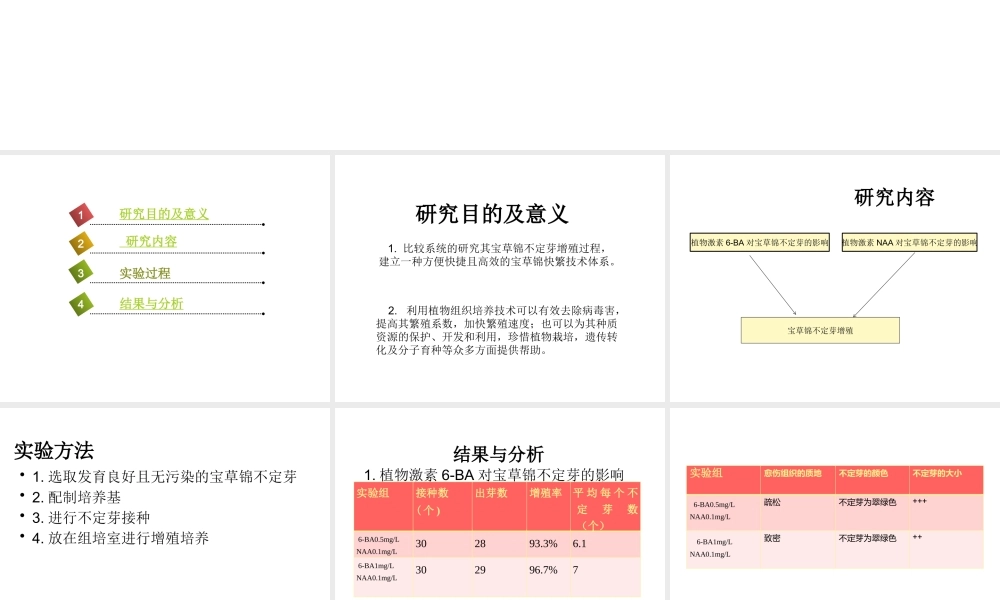 宝草锦(Haworthia cymbiformis var. triebnet poelln)组培继代培养的激素优化研究论文答辩