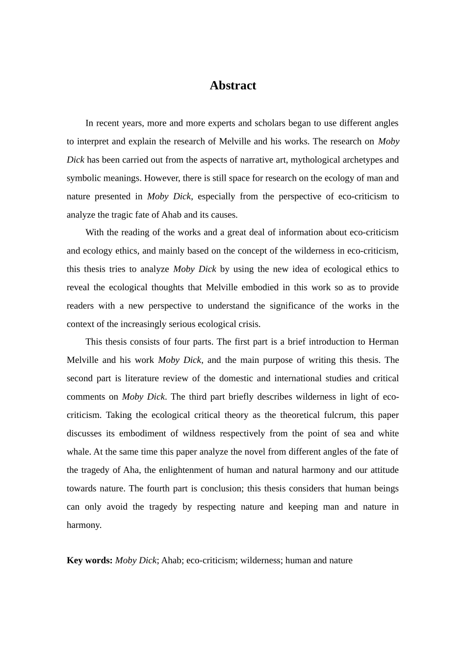 从生态批评视角分析《白鲸》中亚哈的悲剧命运分析研究  英语学专业_第3页