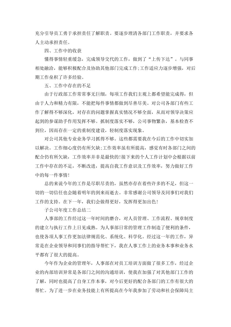 2025子公司年度工作总结范文_第2页