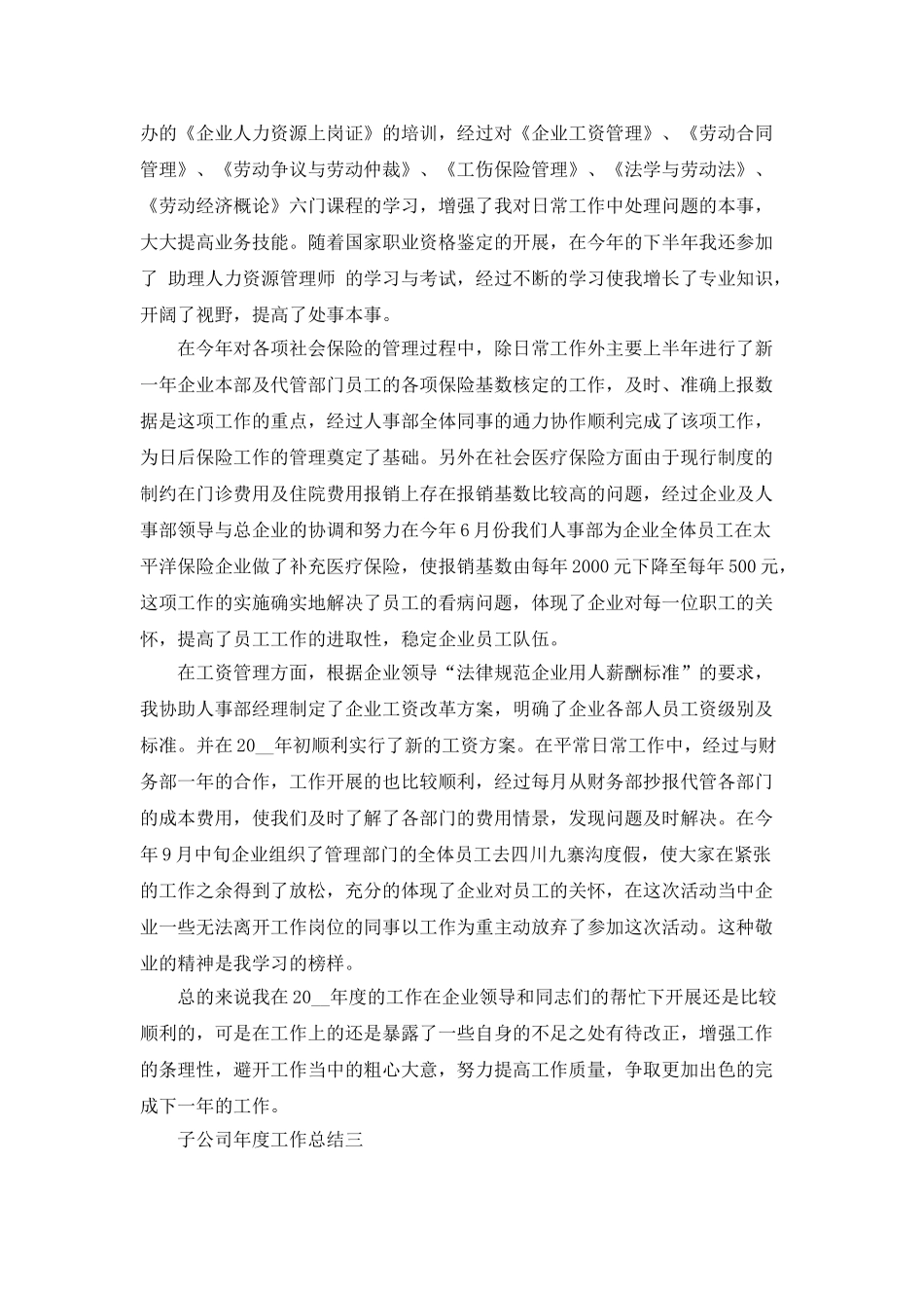 2025子公司年度工作总结范文_第3页