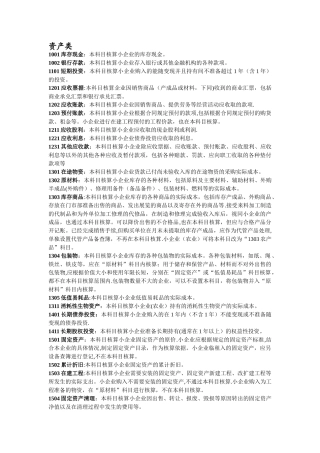 2025小企业会计准则科目表