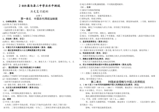 2025届高中历史学业水平考试复习提纲