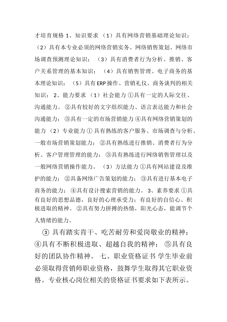 2025市场营销专业人才培养方案905_第2页