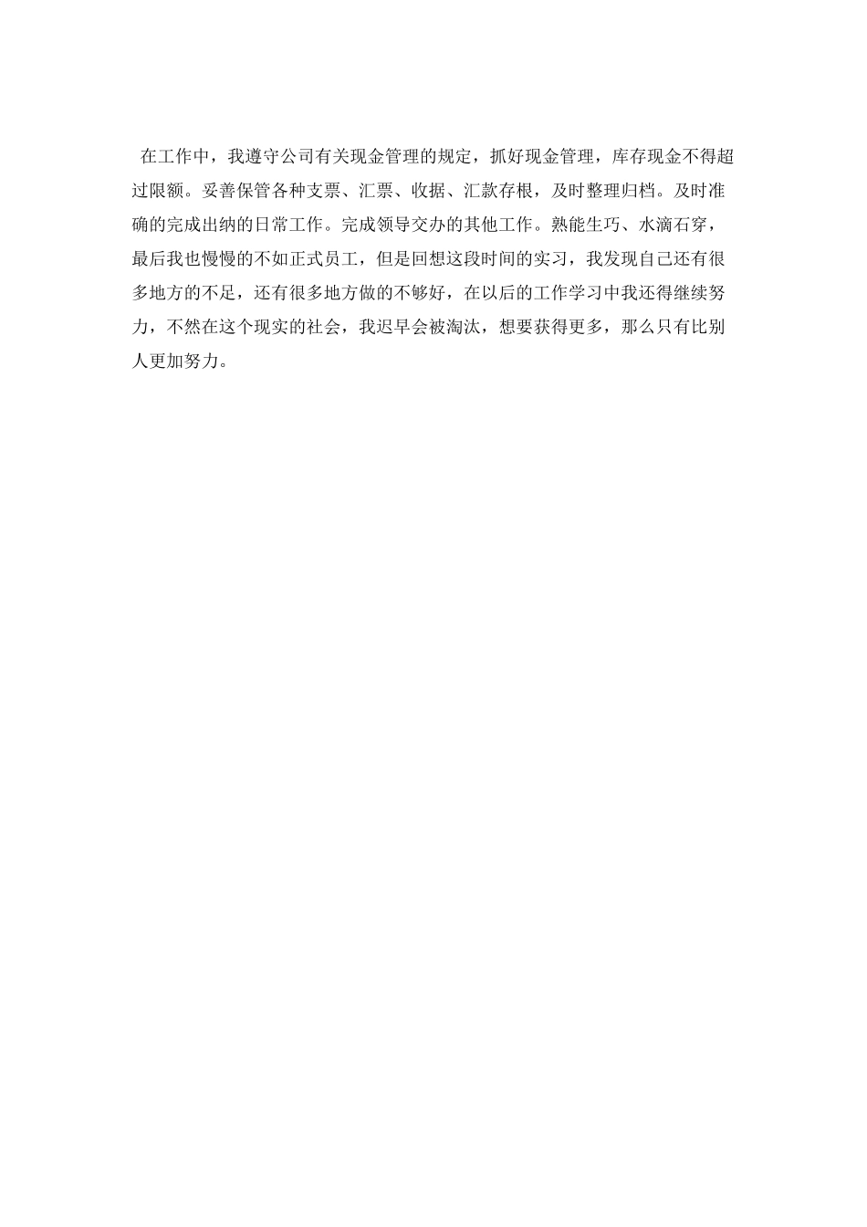 2025年11月大学生会计出纳实习报告_第2页