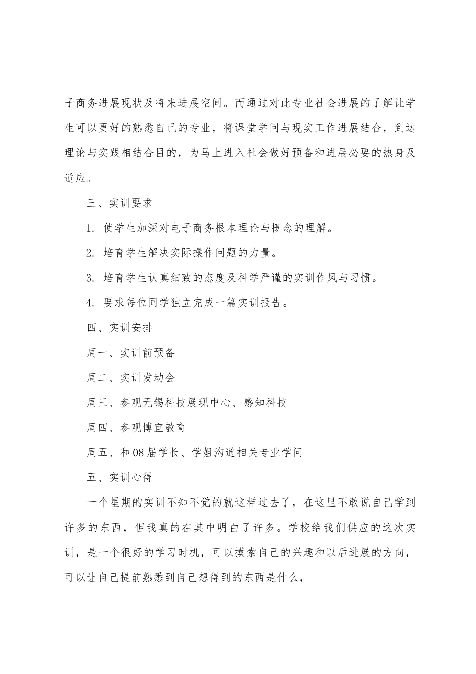 2025年3月电子商务专业大学生实训报告_第2页