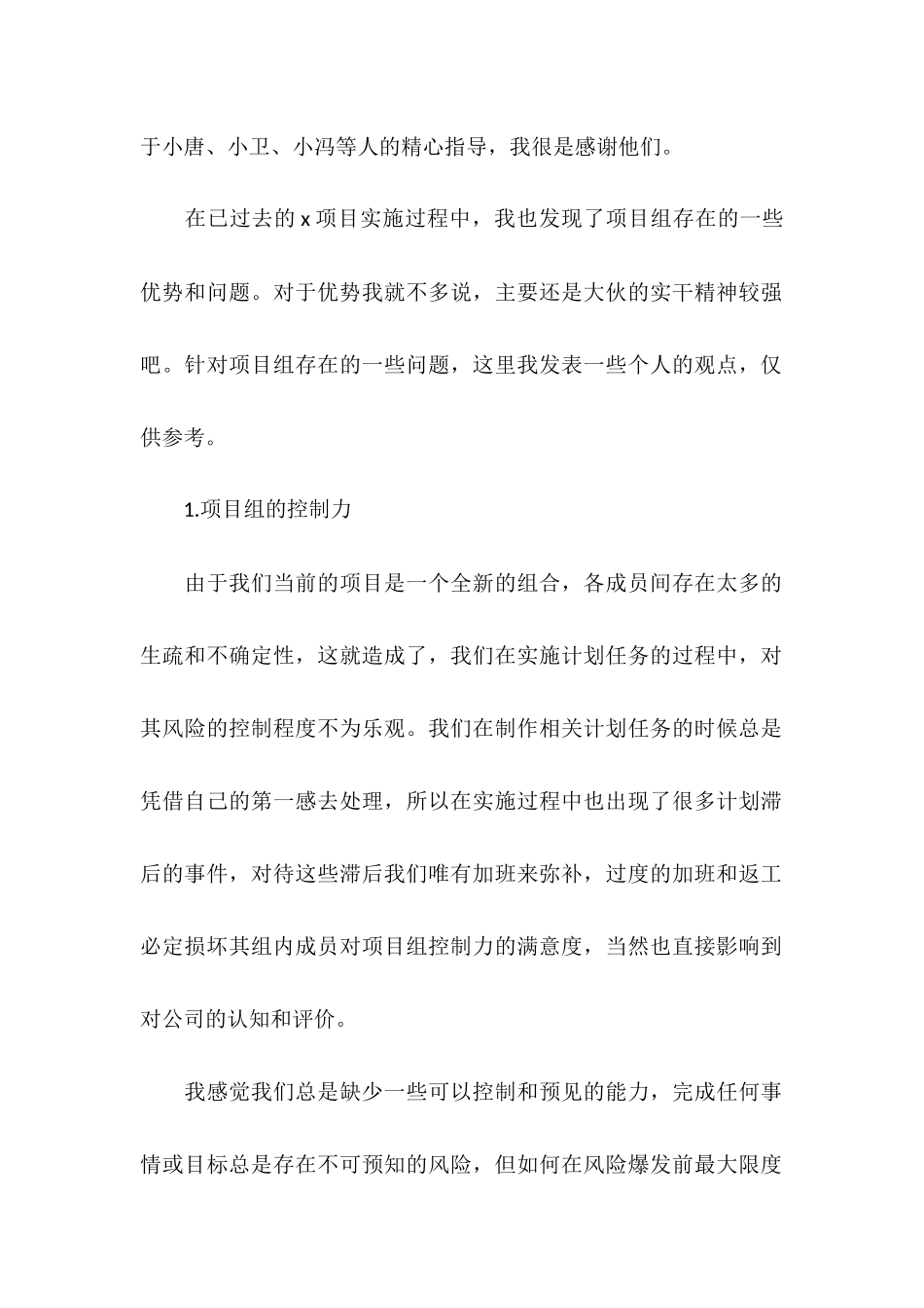 2025年4月项目管理个人试用期工作总结_第2页