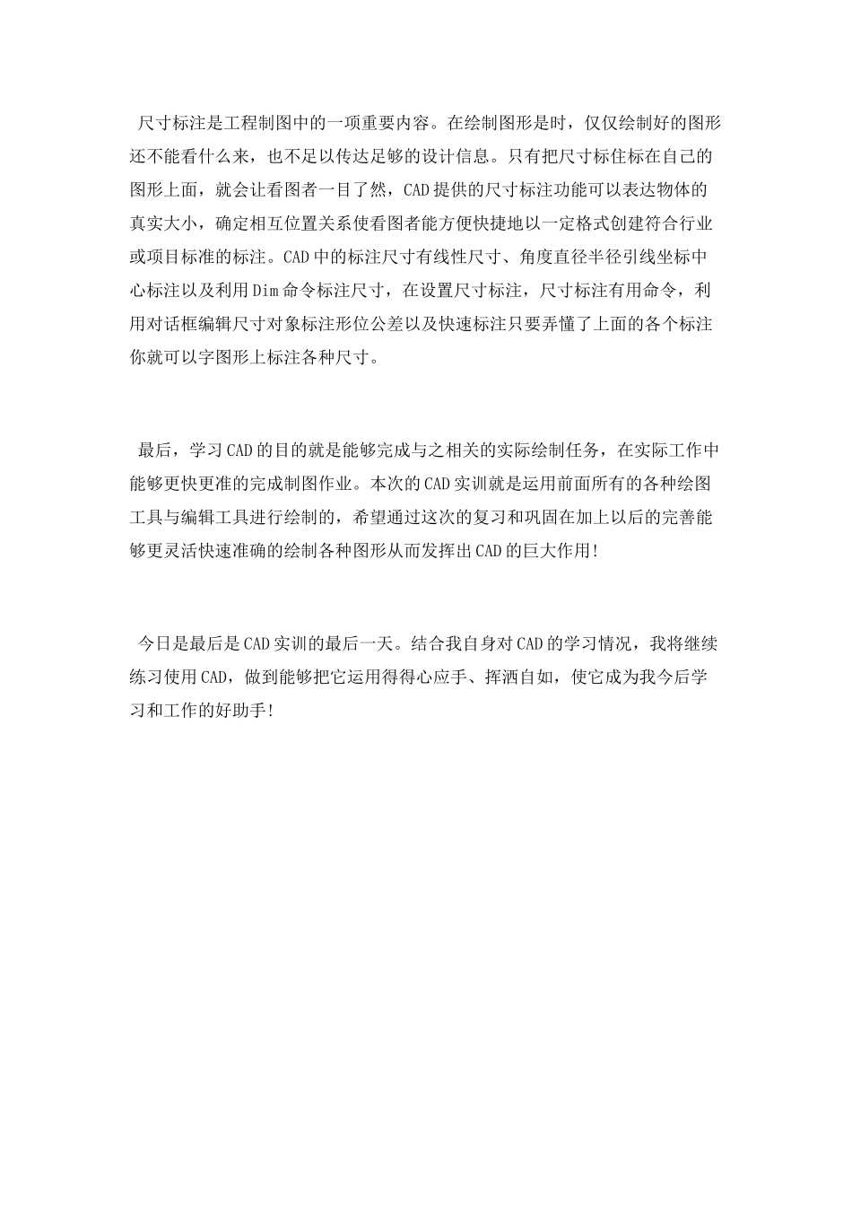 2025年cad实训报告总结_第2页