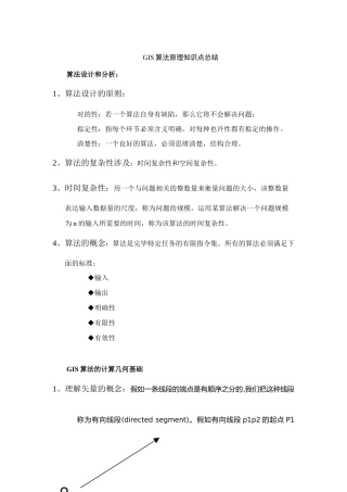 2025年GIS算法原理知识点总结