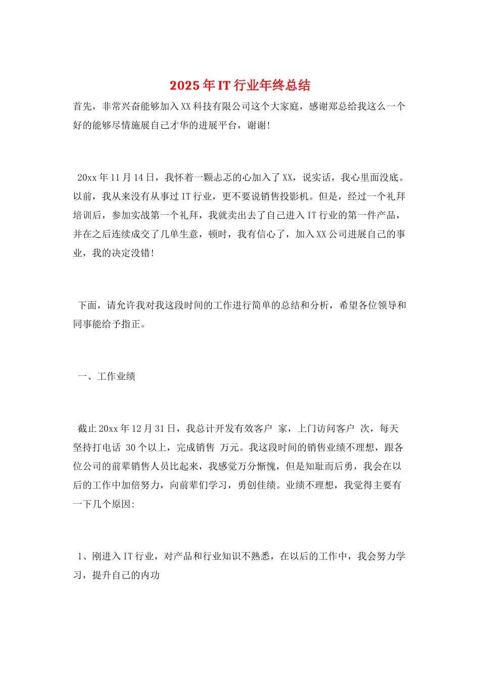 2025年IT行业年终总结_第1页