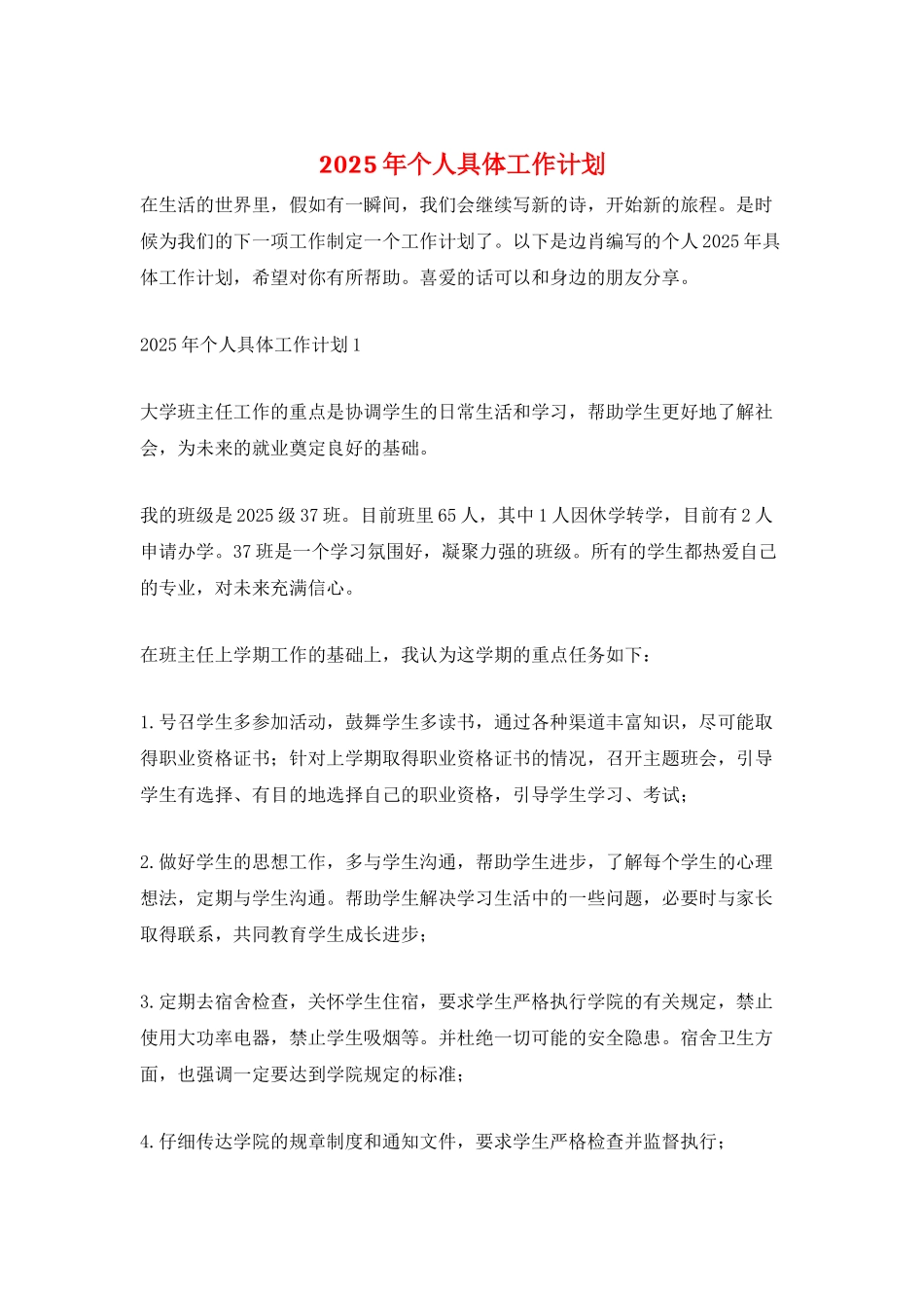 2025年个人具体工作计划_第1页