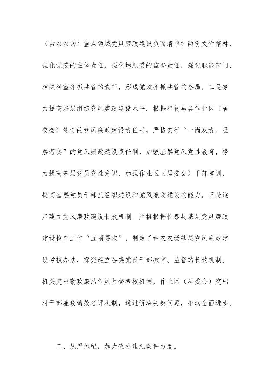 2025年个人工作总结-农场纪律检查委员会工作总结_第2页