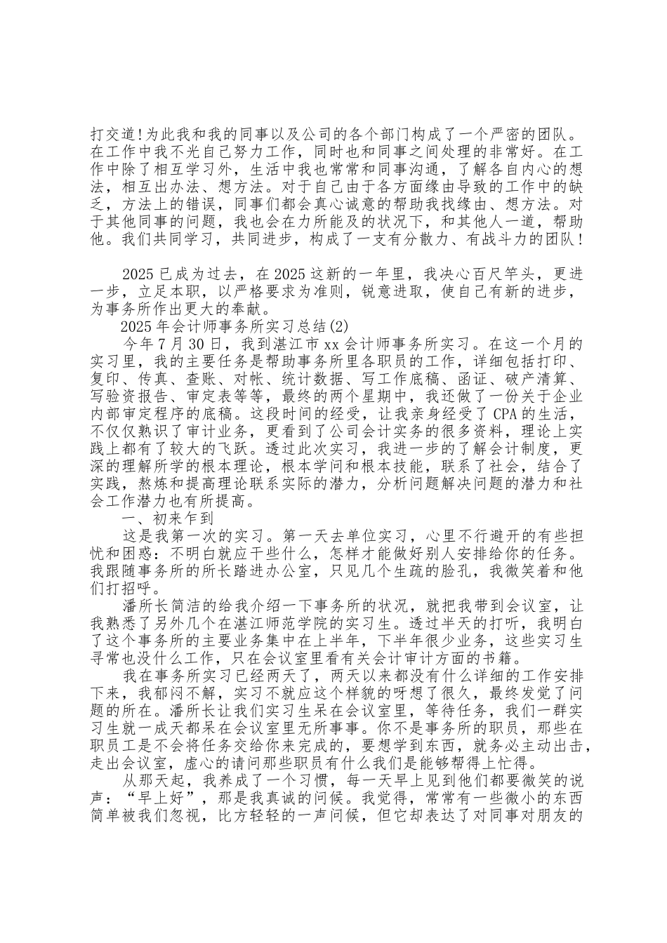 2025年会计师事务所实习总结1_第2页