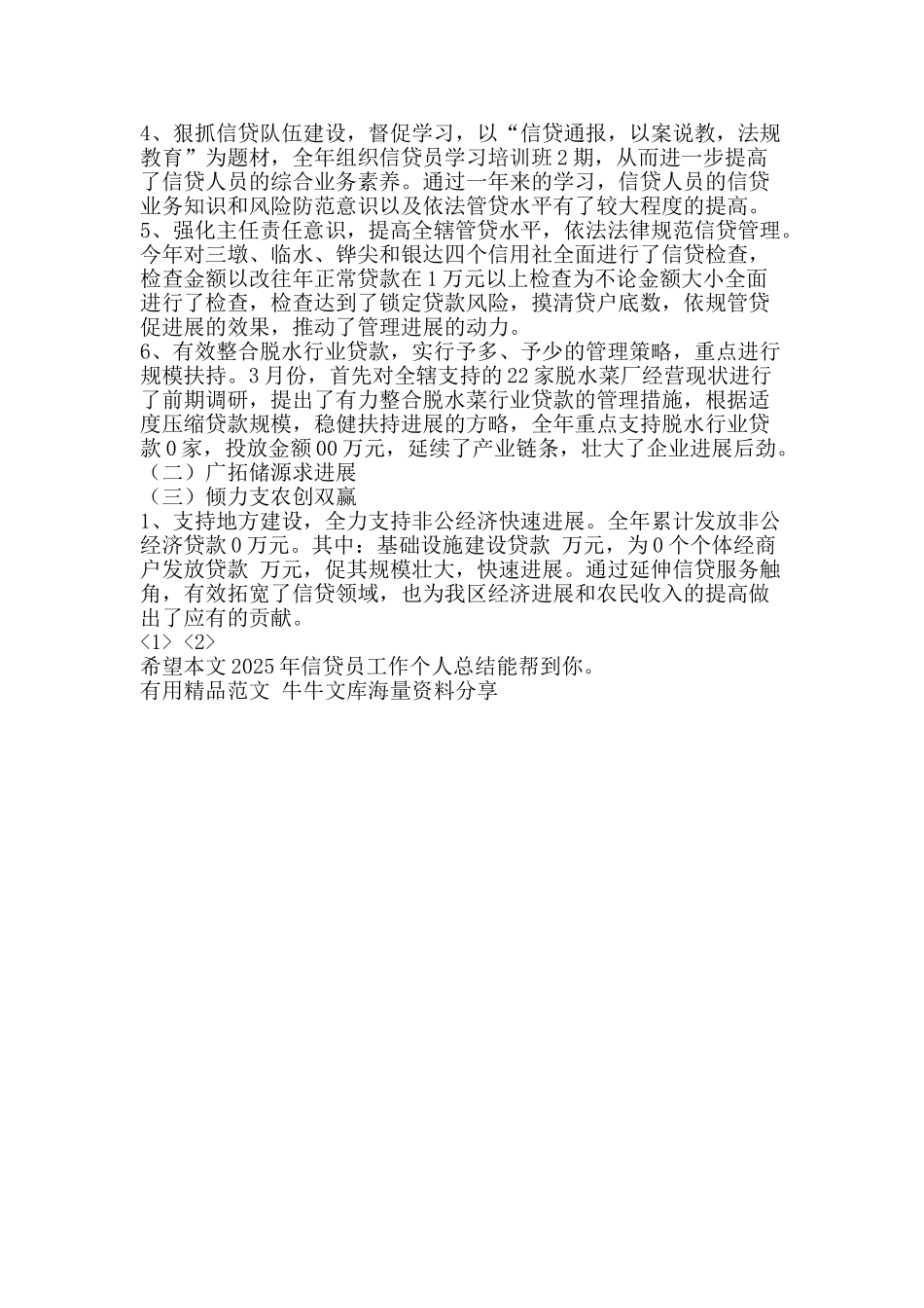 2025年信贷员工作个人总结-精品范文资料_第2页