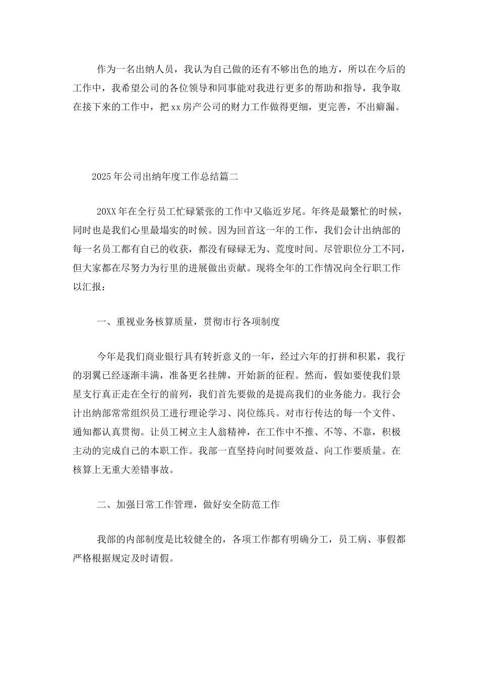 2025年公司出纳年度工作总结_第3页