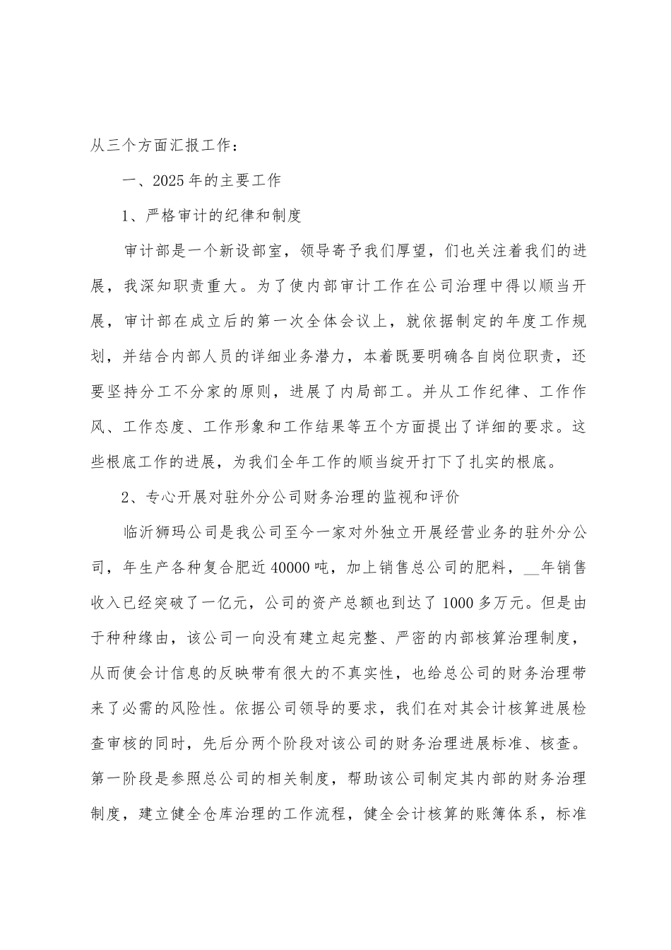 2025年公司的内审工作总结范文_第2页