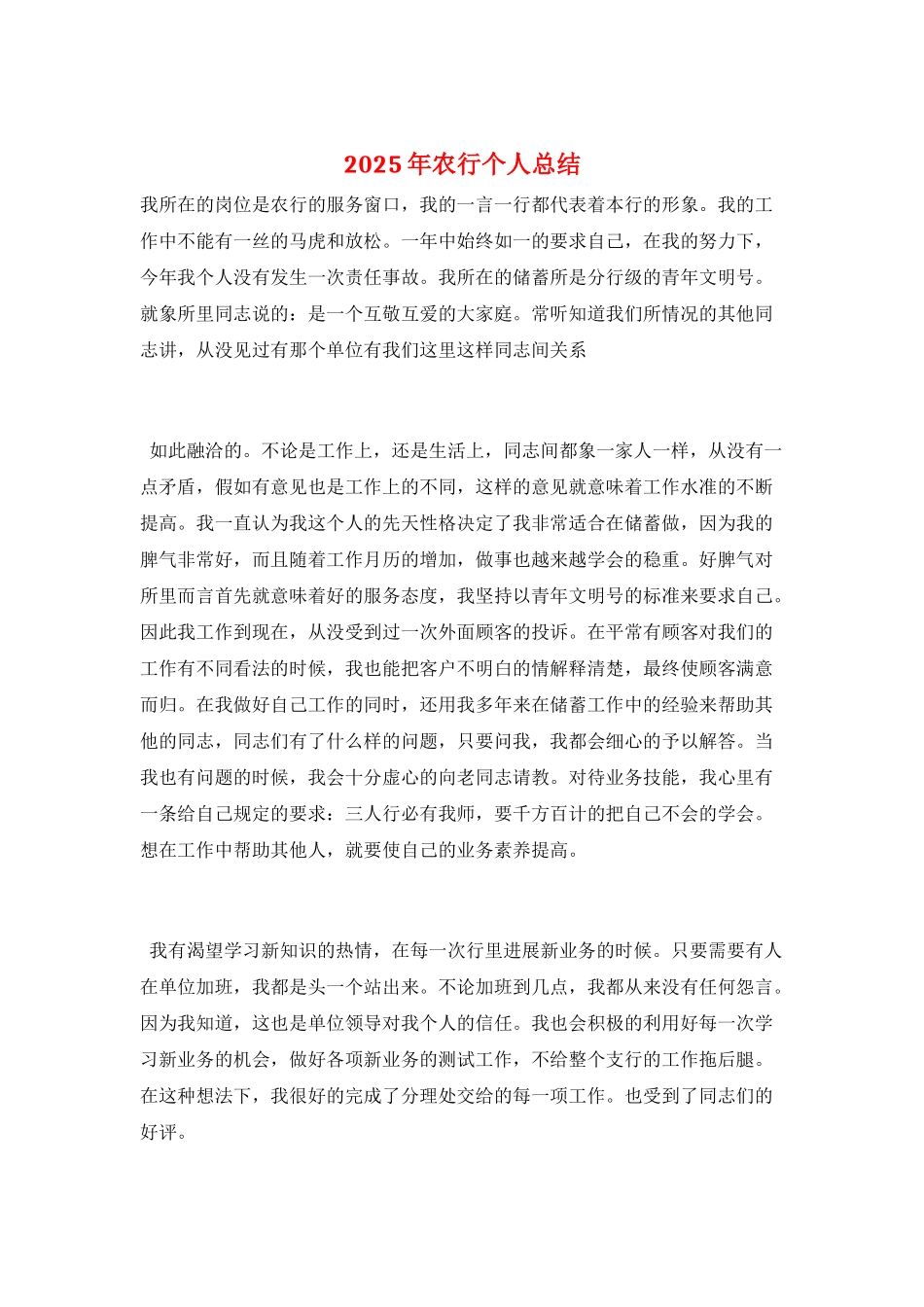 2025年农行个人总结_第1页