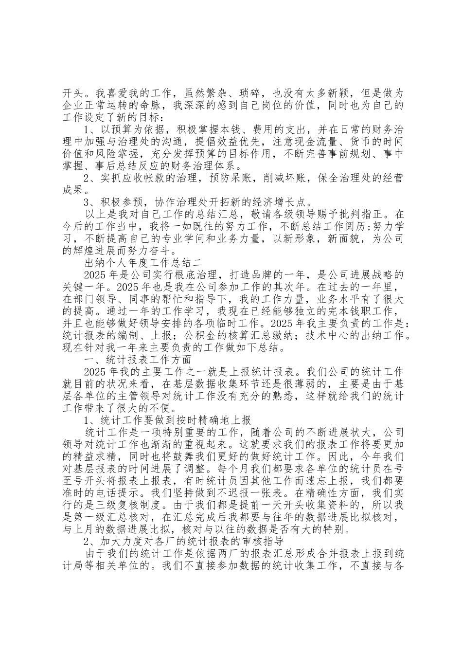 2025年出纳个人年度工作总结5篇_第3页